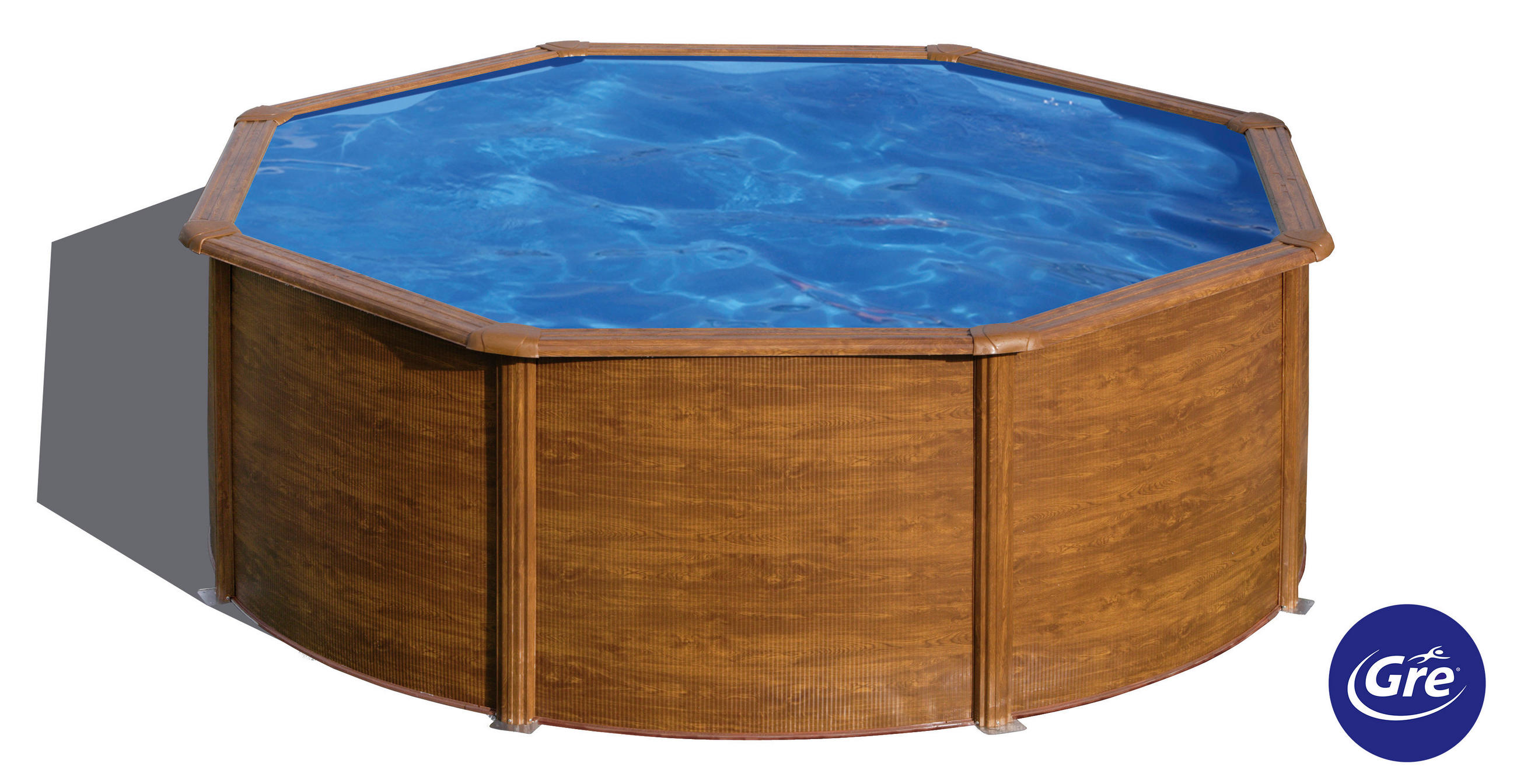 POOL-SET 2024 300/120 cm  - Braun, KONVENTIONELL, Metall (300/120cm) - Gre