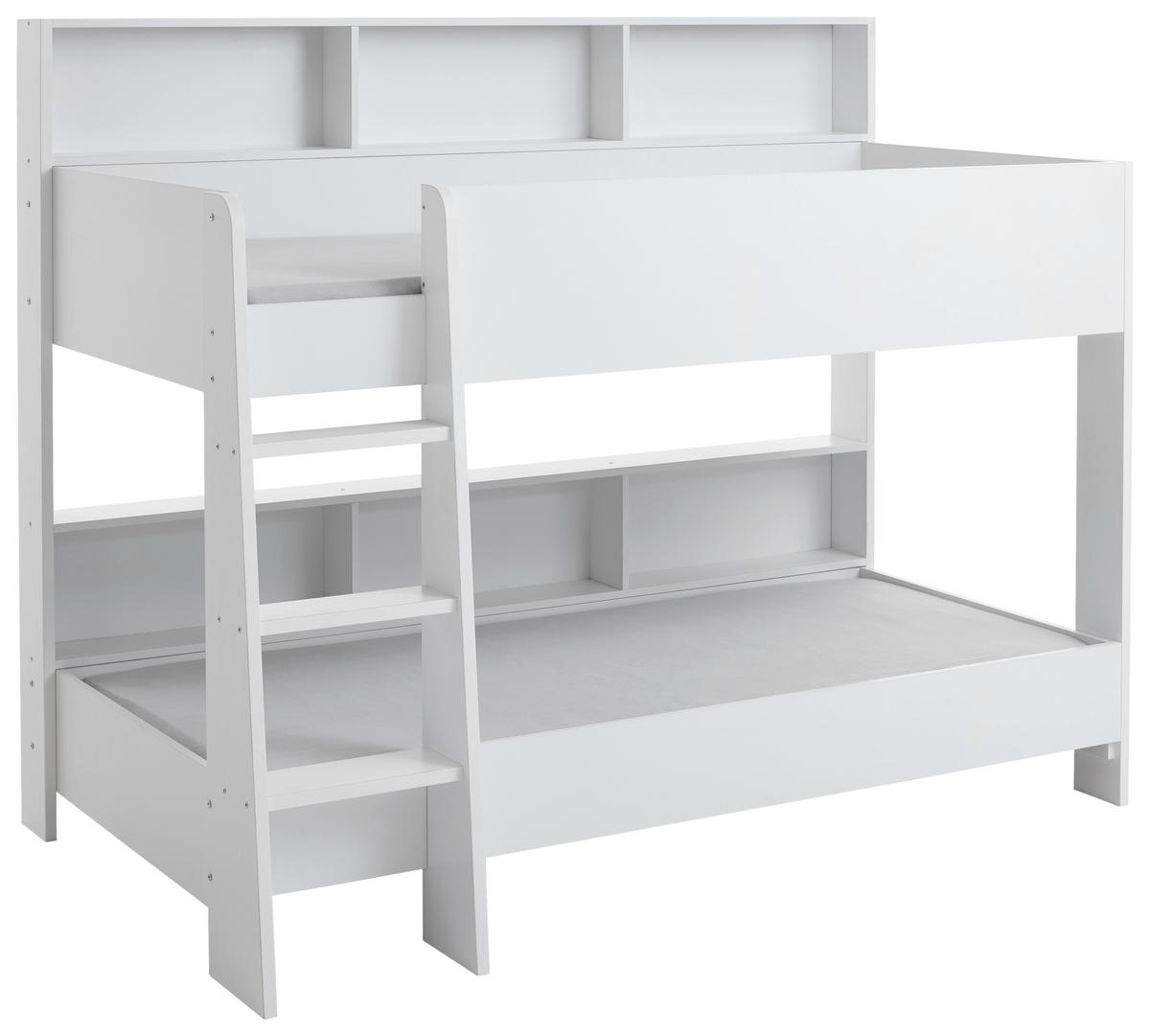 ETAGENBETT 90/200 cm,  in Weiß, Leiter  - Weiß, Basics, Holzwerkstoff (90/200cm) - Boxxx