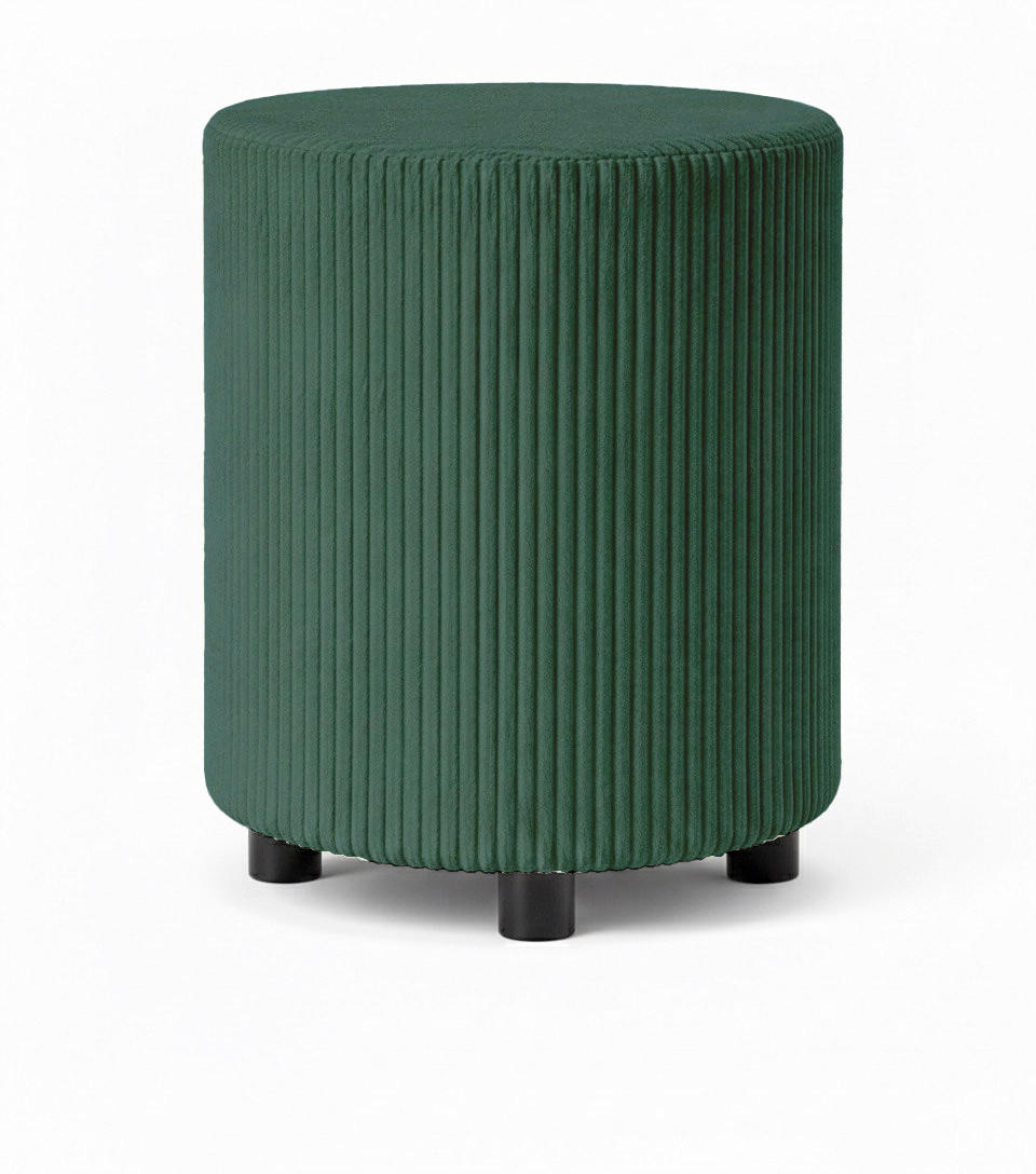 POUF Dunkelgrün Textil  - Dunkelgrün, Design, Textil (38/46/38cm) - MID.YOU