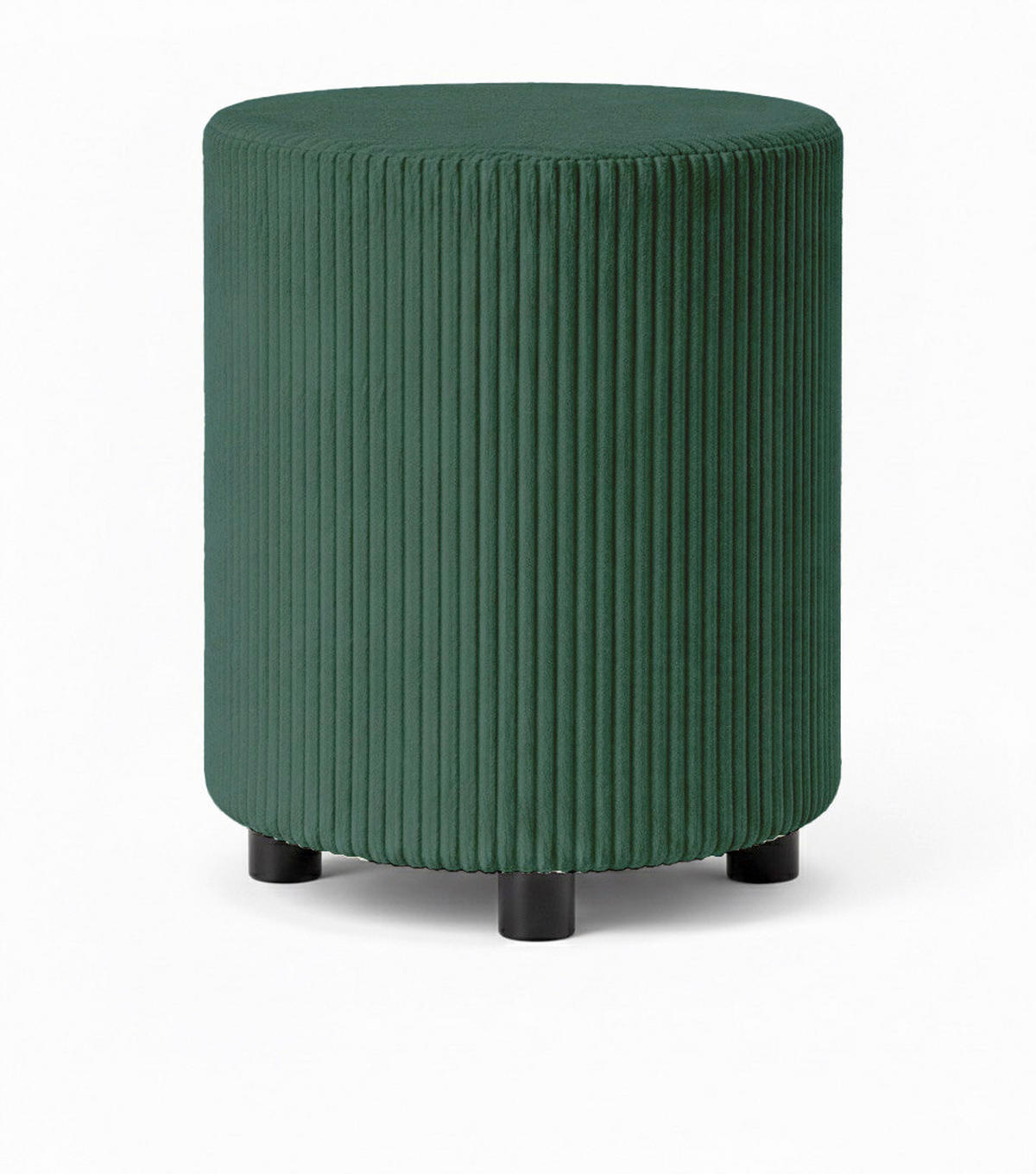 POUF Dunkelgrün Textil  - Dunkelgrün, Design, Textil (38/46/38cm) - MID.YOU