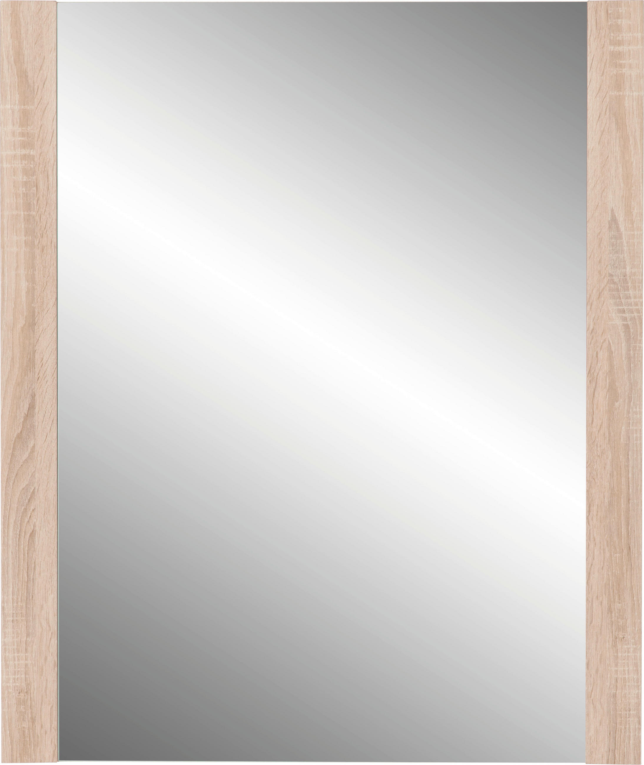 WANDSPIEGEL 74/93/4 cm    in rechteckig  - Sonoma Eiche, Basics, Glas/Holzwerkstoff (74/93/4cm) - MID.YOU