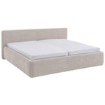 POLSTERBETT Bettkasten, Lattenroste Creme 180/200 cm  - Birkefarben/Buchefarben, Design, Holz/Textil (180/200cm) - Xora