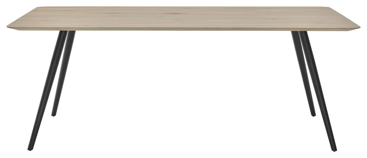 ESSTISCH Asteiche massiv rechteckig Eichefarben  - Eichefarben/Anthrazit, Design, Holz/Metall (200/100/77cm) - Musterring