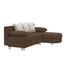 WOHNLANDSCHAFT in Textil Braun, Beige - Beige/Alufarben, KONVENTIONELL, Kunststoff/Textil (195/153cm) - Carryhome WOHNLANDSCHAFT in Textil Braun, Beige - Beige/Alufarben, KONVENTIONELL, Kunststoff/Textil (195/153cm) - Carryhome