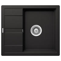 SPÜLE 17501100580500500-81  - Schwarz, Basics, Stein (58/20/50cm) - Respekta