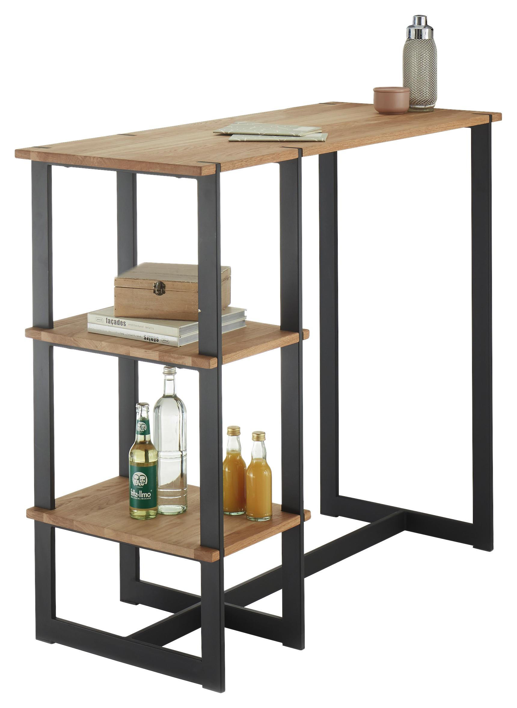 Bartisch in Holz, Metall 120/50/105 cm