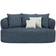 2-SITZER-SOFA in Chenille Blau  - Blau/Beige, MODERN, Kunststoff/Textil (177/86/105cm) - Hom`in