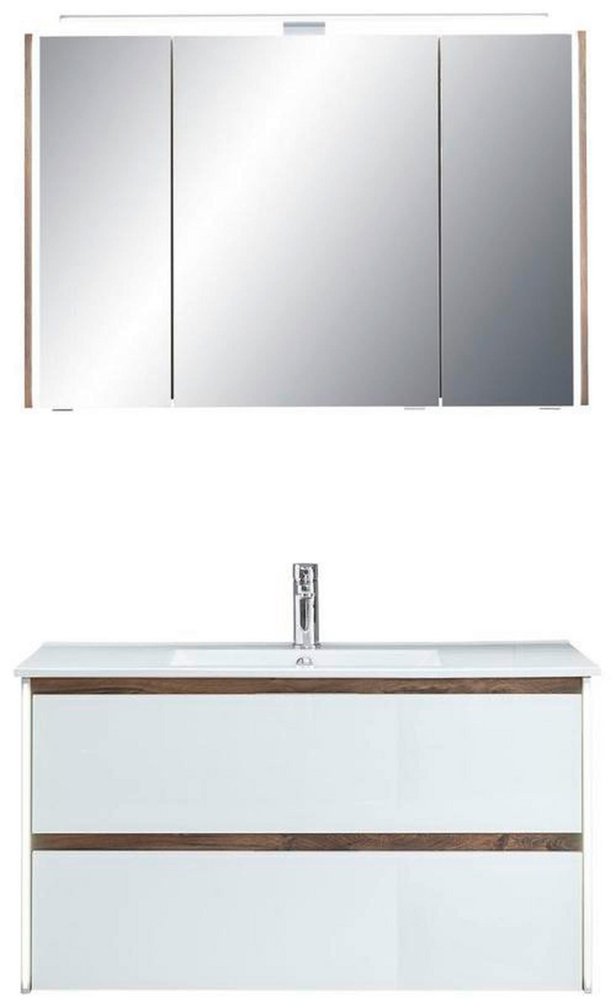 KOUPELNA  - bílá, Design, kompozitní dřevo/keramika (105,5cm) - Sadena
