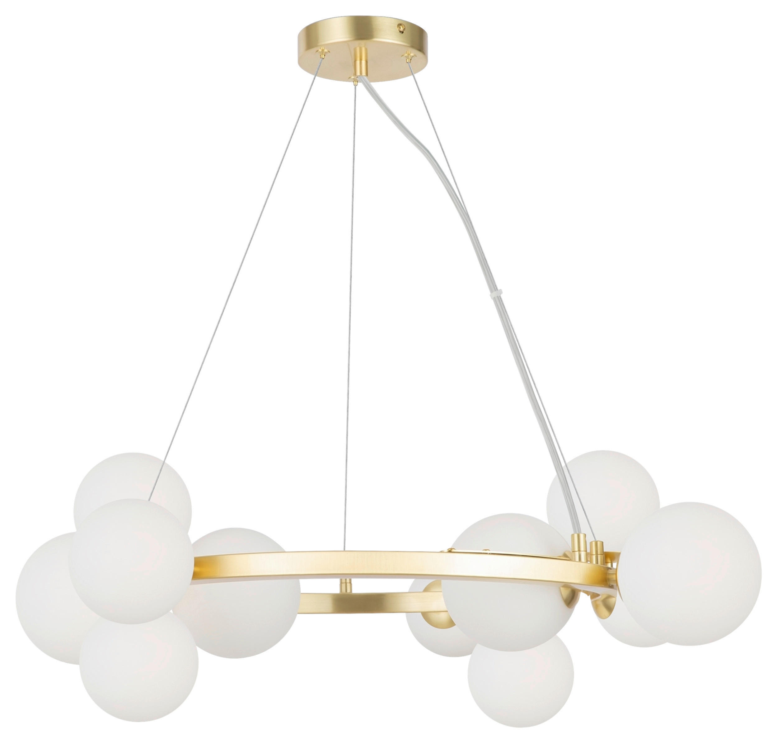 PENDELLEUCHTE 25/137/67 cm   - Goldfarben, Basics, Glas (25/137/67cm) - MAYTONI