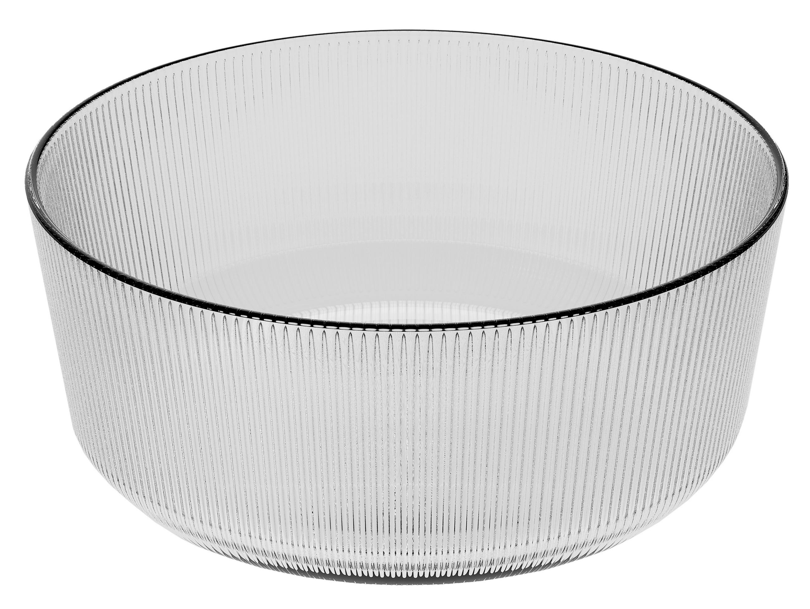 SCHÜSSEL SOME LINES 18 cm   - Transparent, KONVENTIONELL, Glas (18cm)