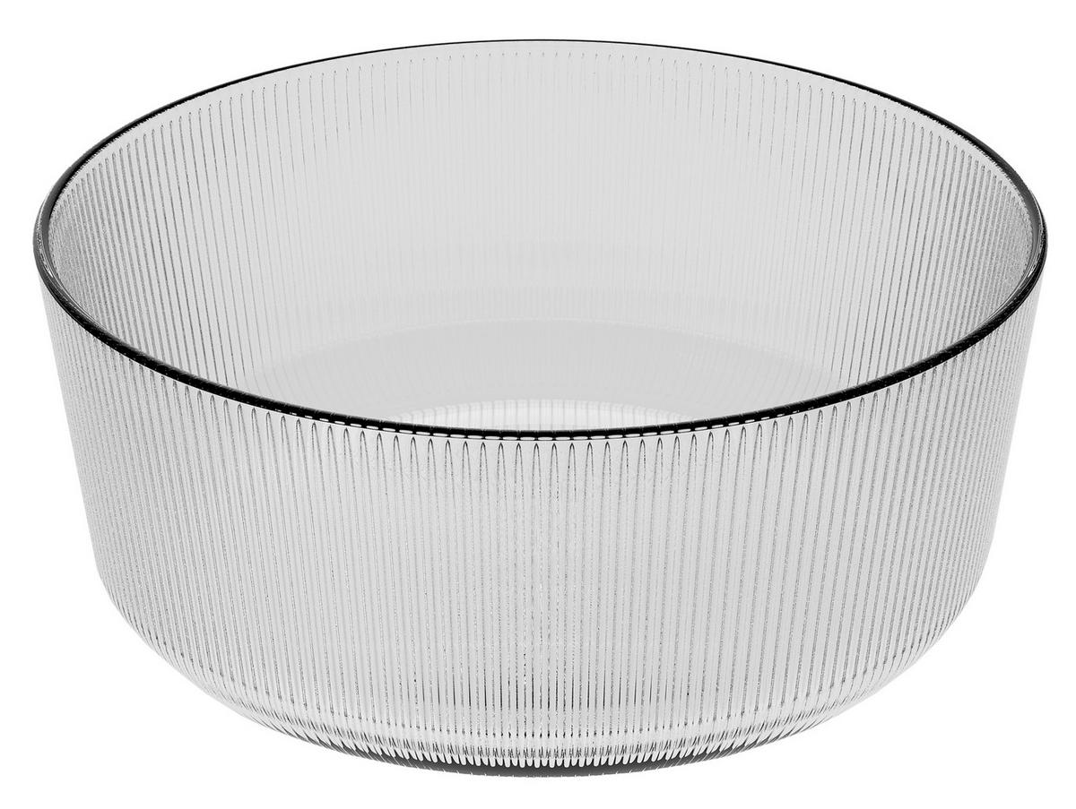 SCHÜSSEL SOME LINES 18 cm   - Transparent, KONVENTIONELL, Glas (18cm)