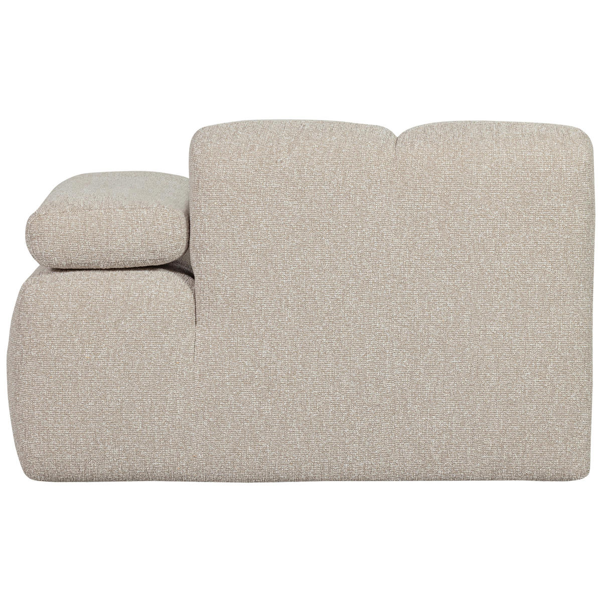 SOFAELEMENT Mojo Bouclé Beige  - Beige/Schwarz, Design, Kunststoff/Textil (124/74/97cm) - Livetastic