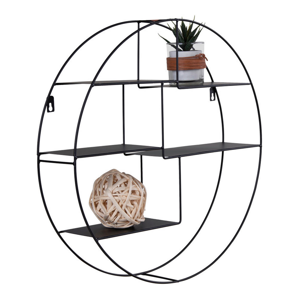 WANDREGAL Schwarz  - Schwarz, Design, Metall (47/10/47cm)