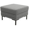 HOCKER Webstoff Grau  - Schwarz/Grau, Design, Textil/Metall (55/45/55cm) - LOOKS by W.Joop