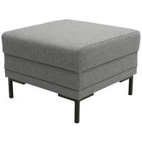 HOCKER in Textil Grau  - Schwarz/Grau, Design, Textil/Metall (55/45/55cm) - LOOKS by W.Joop
