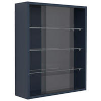 VITRINA VISEĆA 50/60/15 cm   - prozirno/antracit, Design, staklo/drvni materijal (50/60/15cm) - MID.YOU