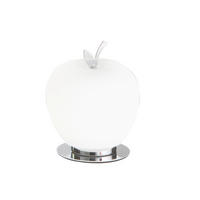 LED-TISCHLEUCHTE 14/17 cm   - Chromfarben/Weiß, Design, Glas/Metall (14/17cm) - Fabas Luce