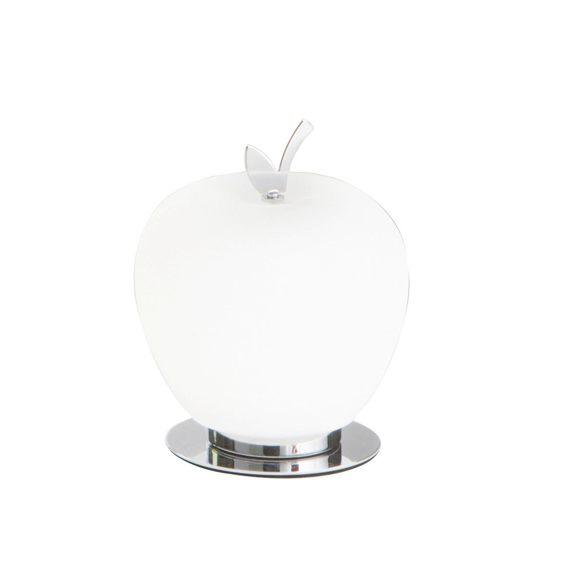 LED-TISCHLEUCHTE 14/17 cm   - Chromfarben/Weiß, Design, Glas/Metall (14/17cm) - Fabas Luce