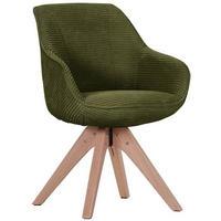 ARMLEHNSTUHL  in Cord  - Dunkelgrün/Eichefarben, Design, Holz/Textil (60/83/65cm) - Landscape