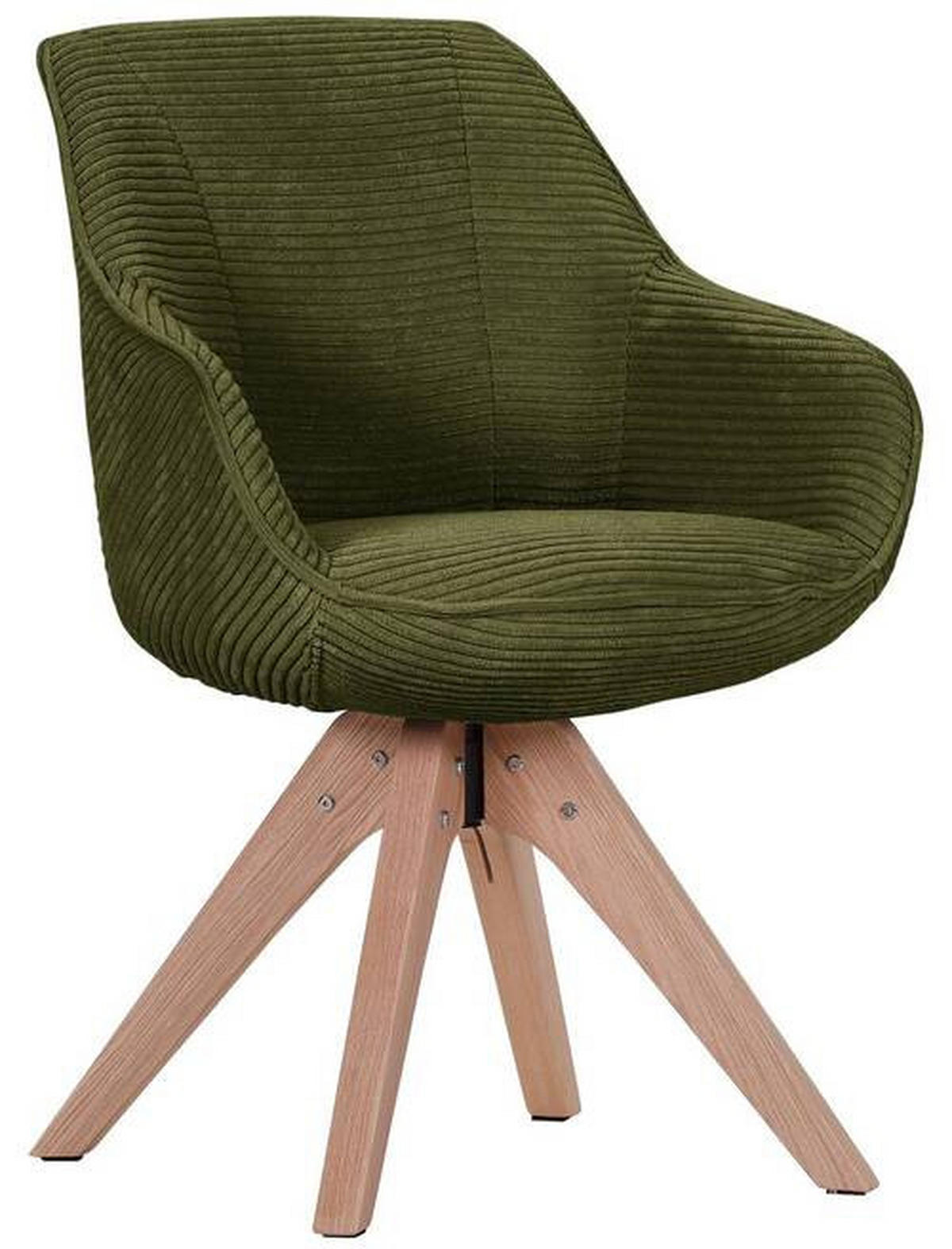 ARMLEHNSTUHL  in Cord  - Dunkelgrün/Eichefarben, Design, Holz/Textil (60/83/65cm) - Landscape
