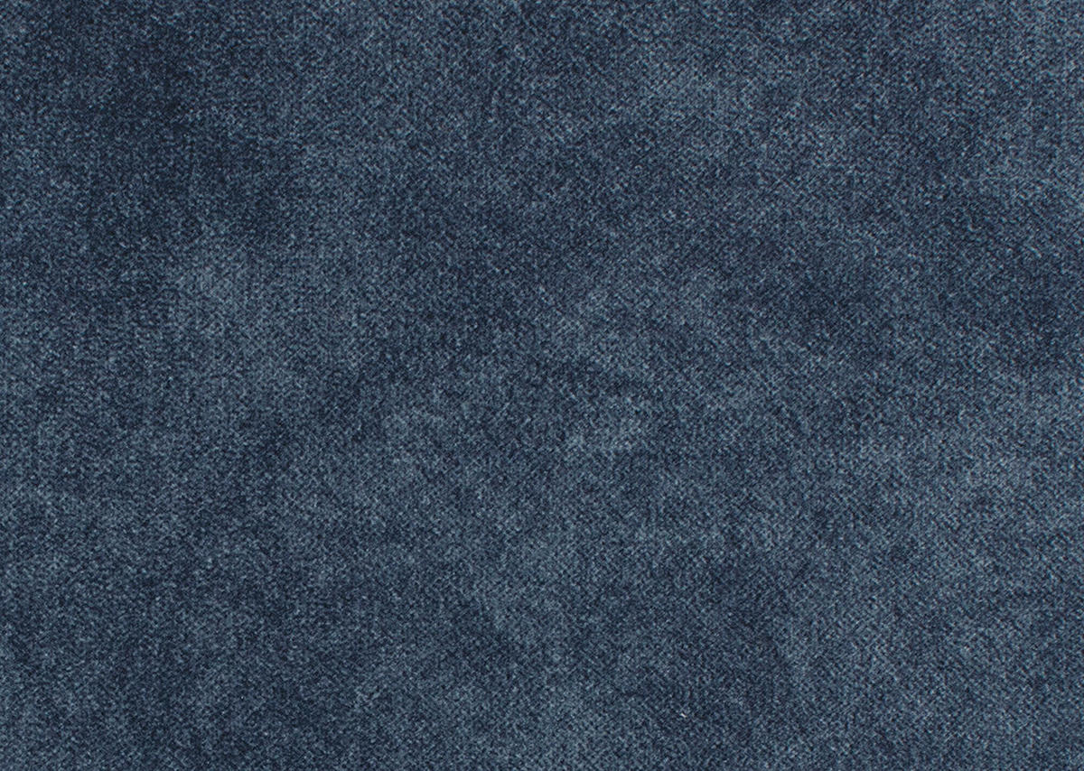 HOCKER Velours Dunkelblau  - Schwarz/Dunkelblau, Design, Textil/Metall (131/47/71cm) - Stylife