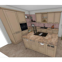 Bucătărie La Comandă   - verde deschis/gri deschis, Modern, material pe bază de lemn - Celina