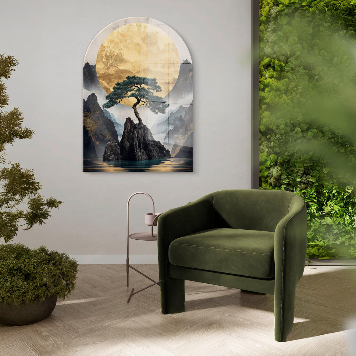 GLASBILD Landschaft & Natur 70/100 cm  - Multicolor, Basics, Glas/Papier (70/100cm)