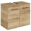 WASCHBECKENUNTERSCHRANK 60/49,8/33,3 cm  - Chromfarben/Eichefarben, KONVENTIONELL, Holzwerkstoff/Metall (60/49,8/33,3cm) - Sadena