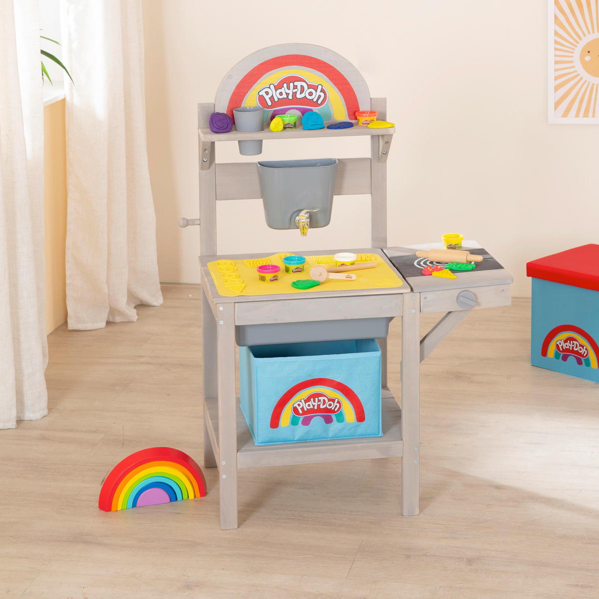 MATSCHKÜCHE - Multicolor, Basics, Naturmaterialien/Holz (65/100/35cm) - Roba