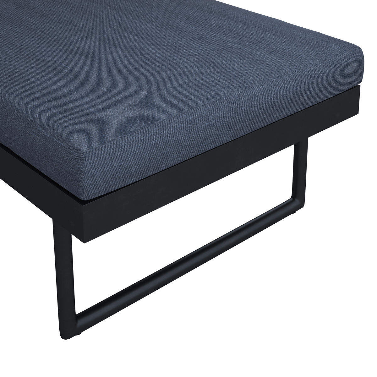 SONNENLIEGE 200/73/57 cm Teakholz  - Dunkelgrau, MODERN, Holz/Metall (200/73/57cm) - Ambia Garden