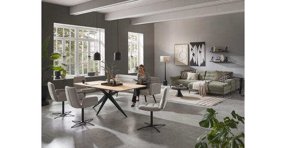 STUHL - Hellgrau/Schwarz, Design, Textil/Metall (52/88/66cm) - Dieter Knoll