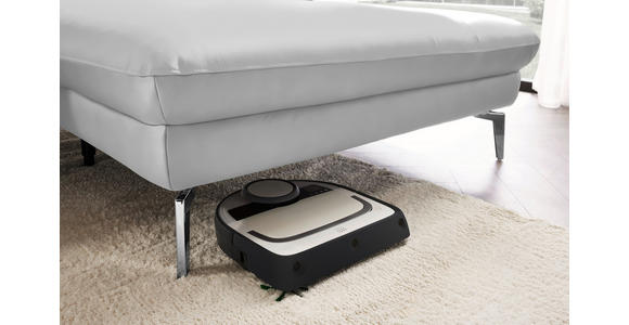 ECKSOFA in Echtleder Weiß 325/157 cm - Schwarz/Weiß, Design, Leder/Metall (325/157cm) - Dieter Knoll