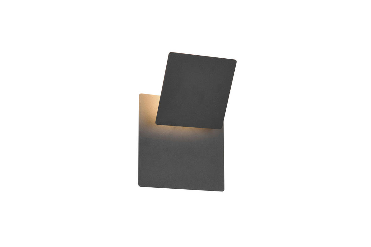LED-WANDLEUCHTE MIO   - Schwarz, Design, Metall (18/18/7,5cm) - Trio Leuchten