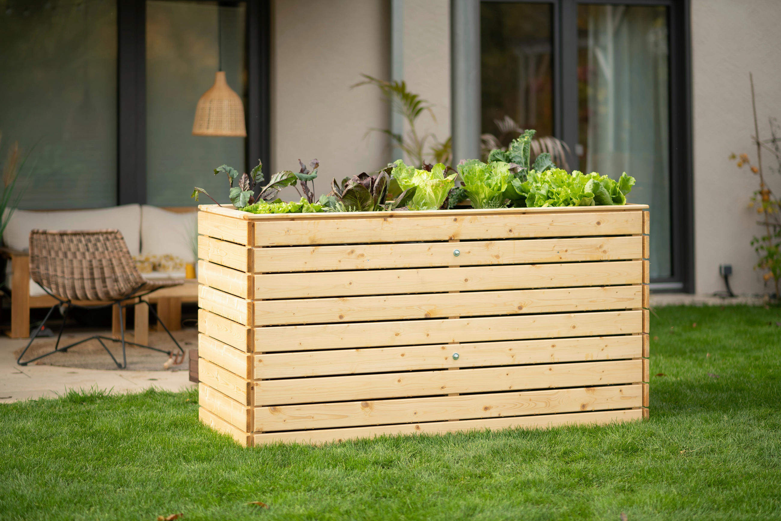 HOCHBEET  - Fichtefarben, Basics, Holz (70/90/170cm) - Ambia Garden