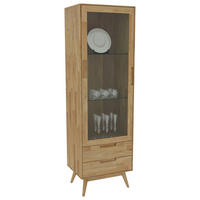 VITRINSKÅP skogsek  60/195/45 cm  - skogsek/transparent, Natur, trä/glas (60/195/45cm) - home24