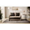 SCHLAFSOFA Samt Beige, Dunkelbraun  - Beige/Dunkelbraun, Design, Kunststoff/Textil (244/97/97cm) - MID.YOU