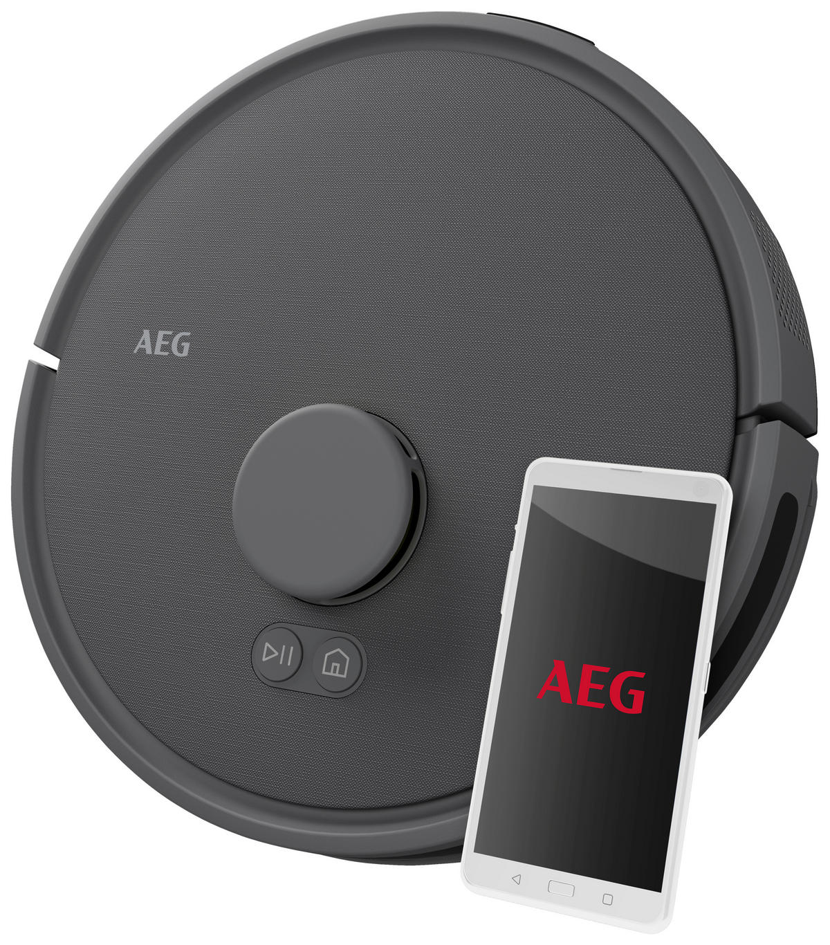 STAUBSAUGERROBOTER AR71HW2DG mit Wischfunktion  - Dunkelgrau, Basics, Kunststoff (33,5/10/33,5cm) - AEG