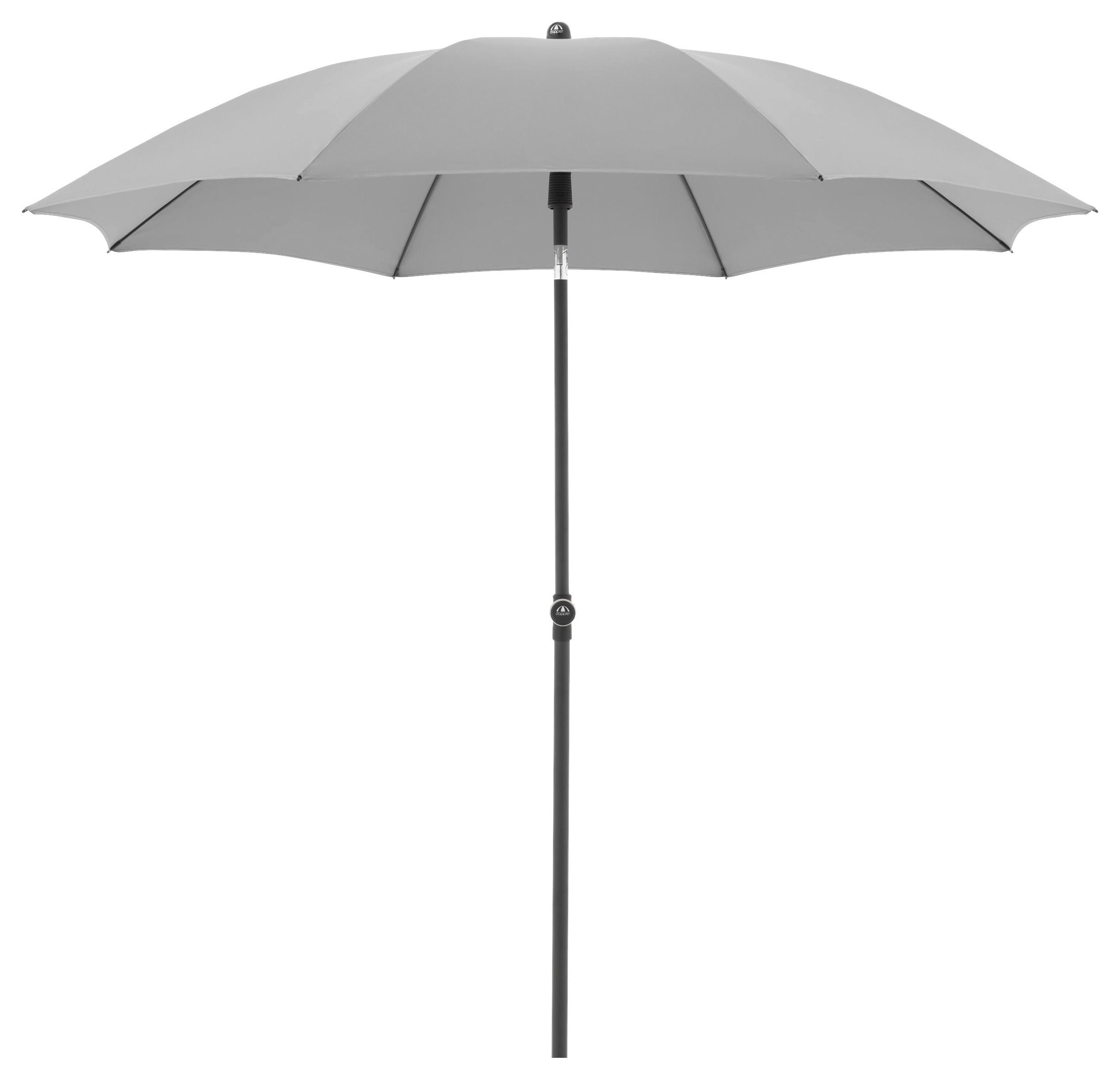 SONNENSCHIRM 210 cm Hellgrau  - Hellgrau/Schwarz, Design, Textil/Metall (210/210cm) - Doppler