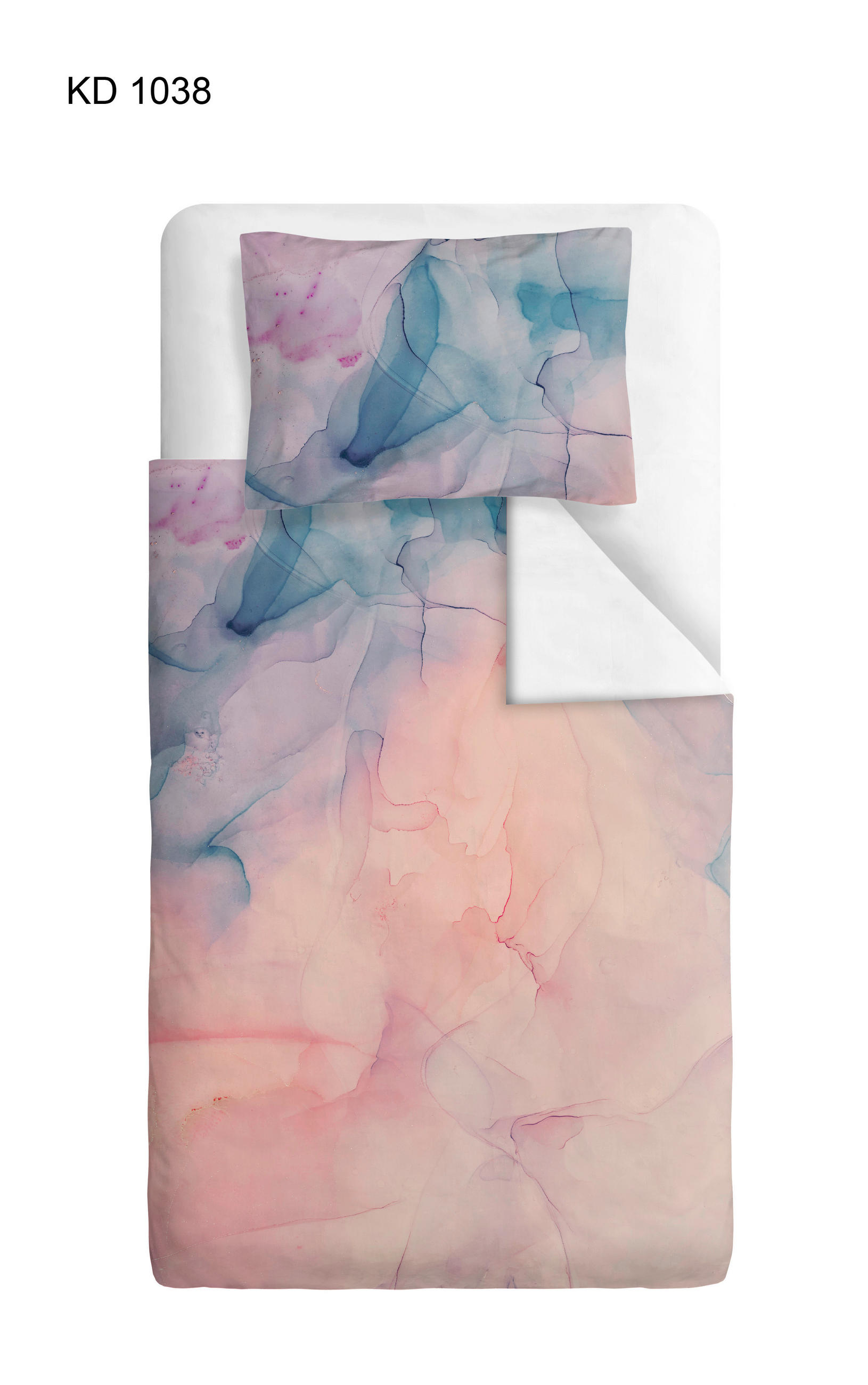 KÉTOLDALAS ÁGYNEMŰHUZAT 140/200 cm  - rózsaszín/kék, Basics, textil (140/200cm) - Esposa