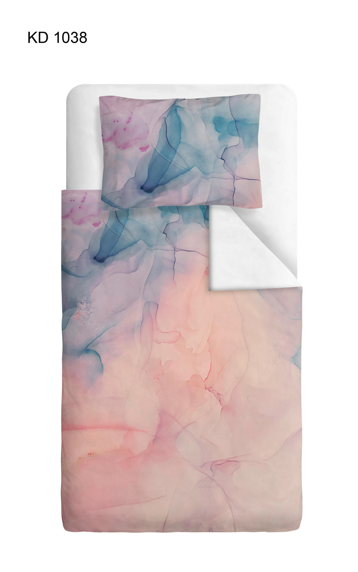 KÉTOLDALAS ÁGYNEMŰHUZAT 140/200 cm  - rózsaszín/kék, Basics, textil (140/200cm) - Esposa