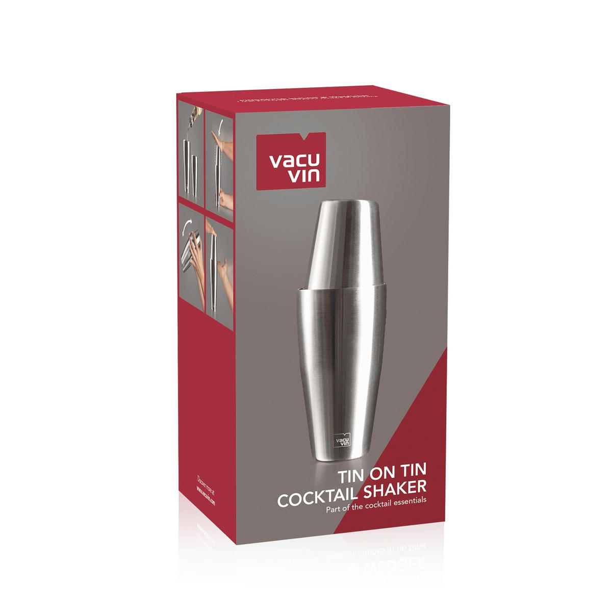 COCKTAIL-SHAKER - Edelstahlfarben, Basics, Metall (9.40/9.40/17.30cm) - Vacu Vin