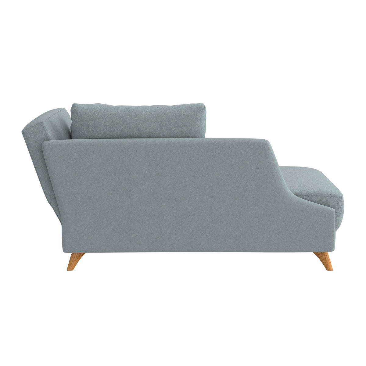RÉCAMIERE in Flachgewebe Hellblau  - Eichefarben/Hellblau, MODERN, Holz/Textil (205/74-87/94cm) - Bali