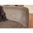 ECKSOFA  in Cord Taupe  180/266 cm  - Taupe/Schwarz, KONVENTIONELL, Textil/Metall (180/266cm) - Hom`in