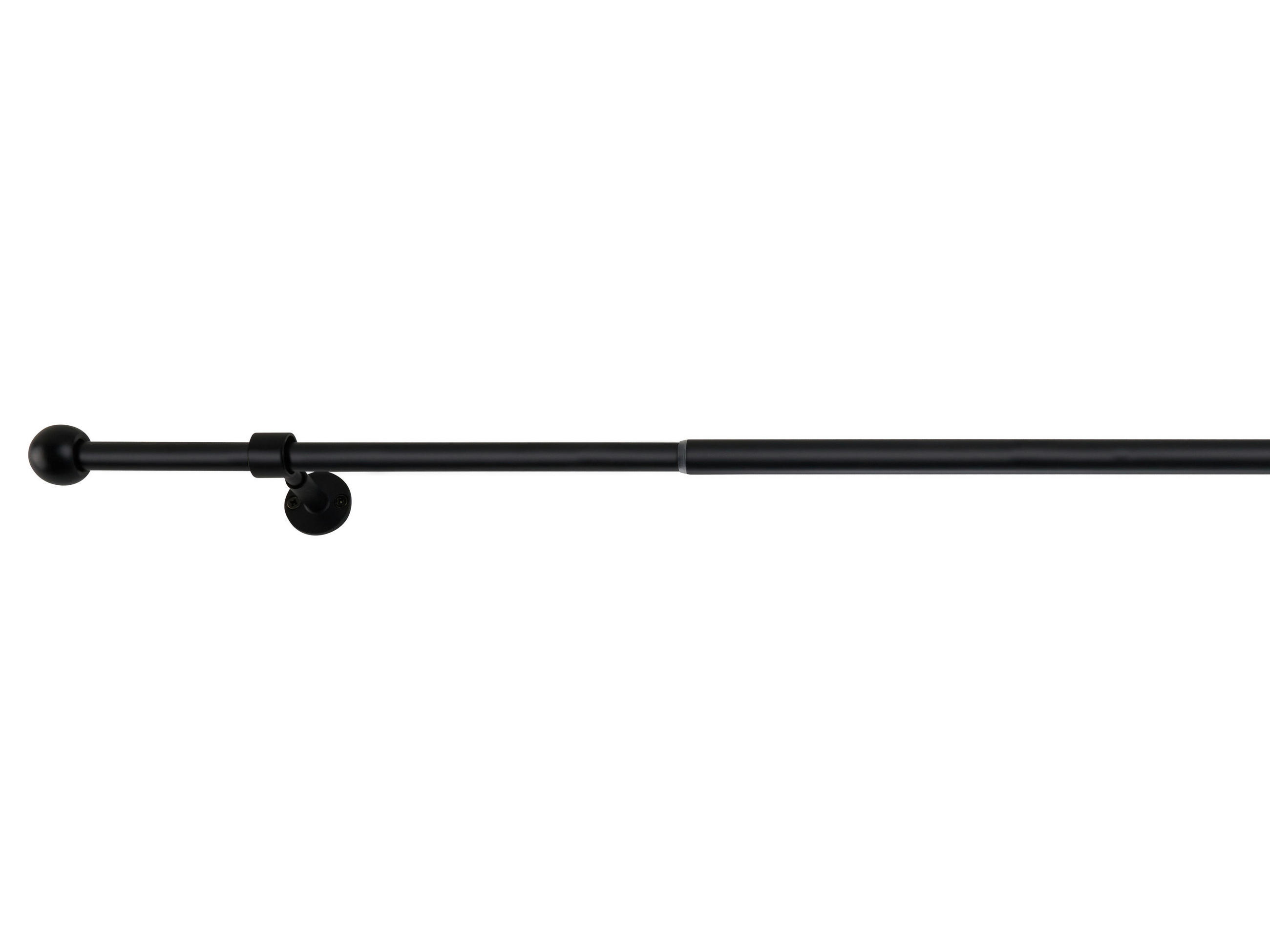VORHANGSTANGENSET   - Schwarz, Basics, Metall (120/8/3.3cm)