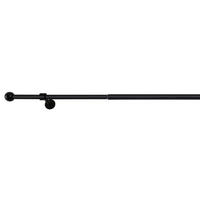VORHANGSTANGENSET  - Schwarz, Basics, Metall (160/8/3.3cm)