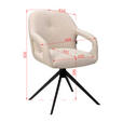 ARMLEHNSTUHL  in Eisen Webstoff  - Beige/Schwarz, Design, Textil/Metall (59,5/85,5/61,5cm) - Novel