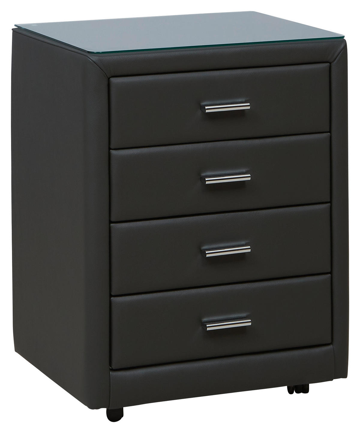 POSTELJA BOXSPRING 180 cm   x 200 cm  , usnje črna  - barve kroma/črna, Design, usnje (180/200cm) - Dieter Knoll