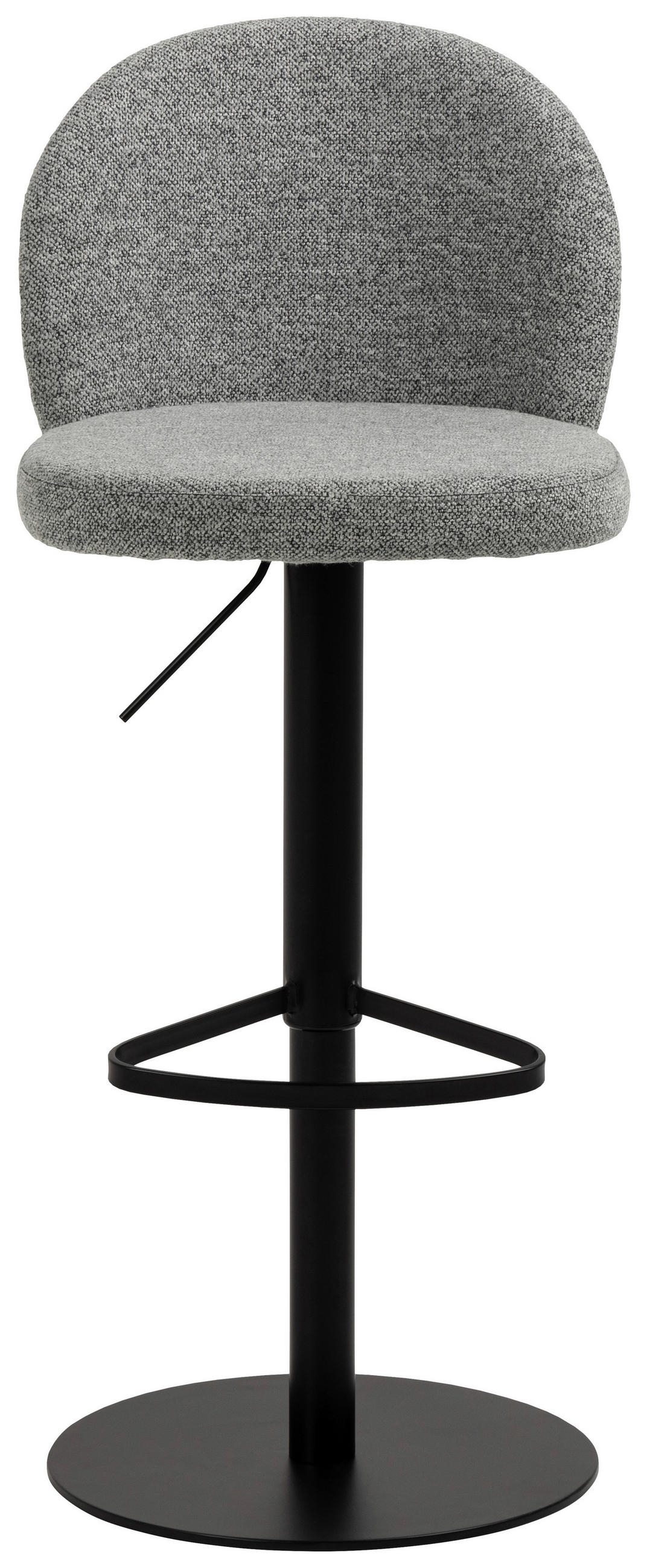 BARHOCKER in Textil Grau  - Schwarz/Grau, Trend, Textil/Metall (44/109/50cm) - MID.YOU