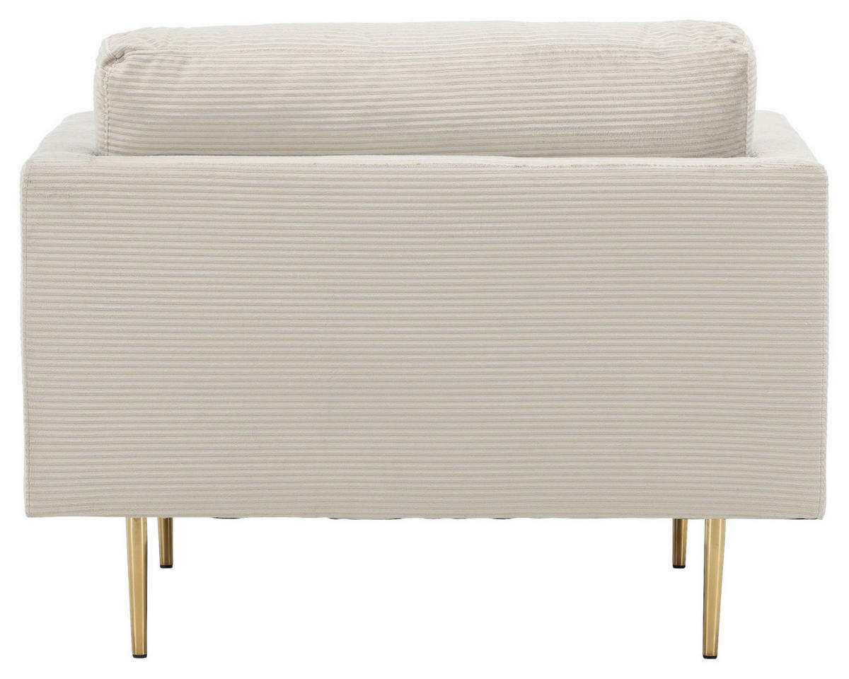 SESSEL in Goldfarben, Beige  - Beige/Goldfarben, Design, Textil/Metall (110/84/86cm) - Livetastic