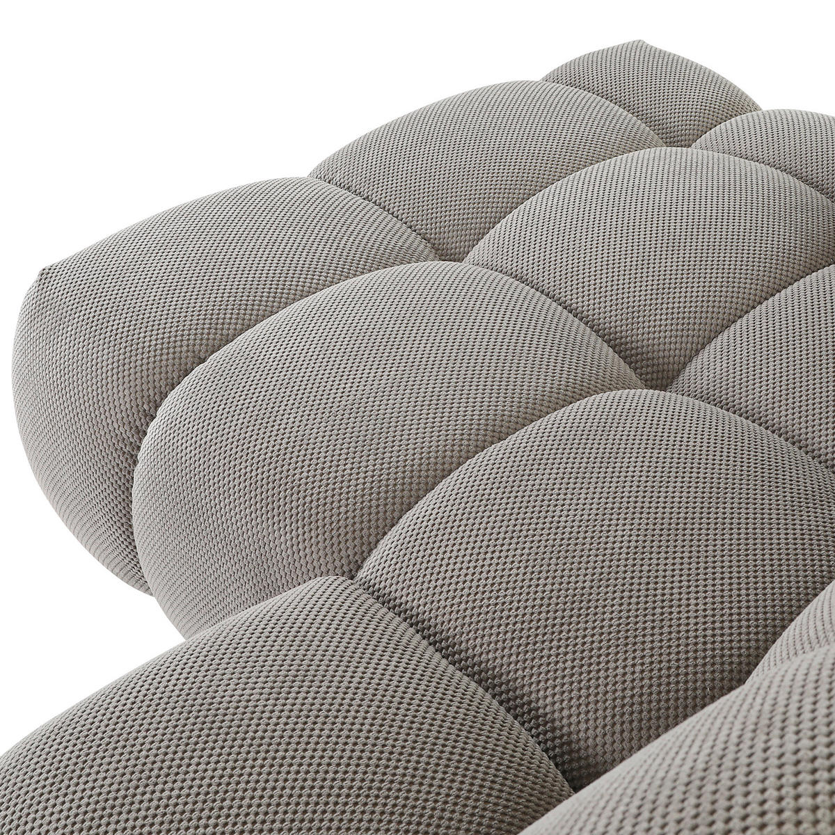 ECKSOFA in Flachgewebe Greige  - Greige/Schwarz, Konventionell, Kunststoff/Textil (174/274cm) - Carryhome